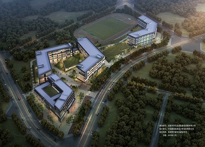 成都易森文化艺术学校 校园鸟瞰图