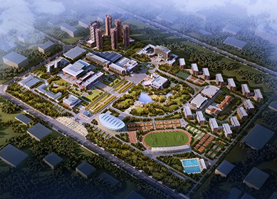 绵阳理工学校俯视全景图