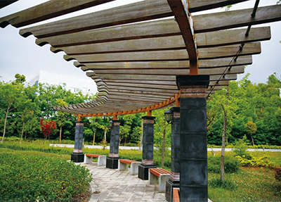 南充国防学校休息亭